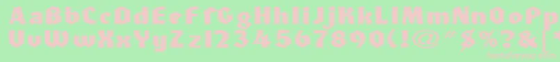 HeidelbergNormalEx-Schriftart – Rosa Schriften auf grünem Hintergrund