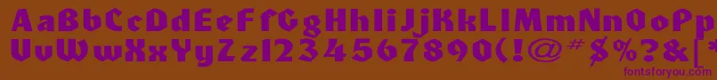 HeidelbergNormalEx Font – Purple Fonts on Brown Background