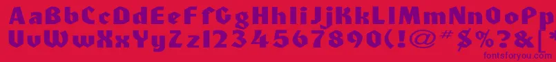 HeidelbergNormalEx Font – Purple Fonts on Red Background