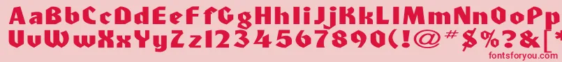 HeidelbergNormalEx Font – Red Fonts on Pink Background