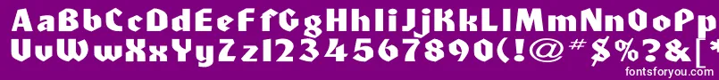 HeidelbergNormalEx Font – White Fonts on Purple Background