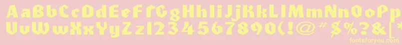 HeidelbergNormalEx Font – Yellow Fonts on Pink Background