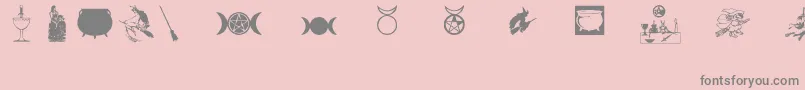 Witchybats Font – Gray Fonts on Pink Background