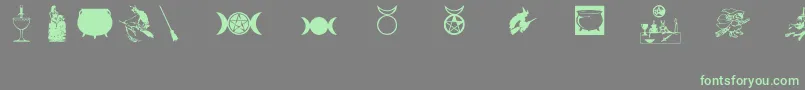 Witchybats Font – Green Fonts on Gray Background