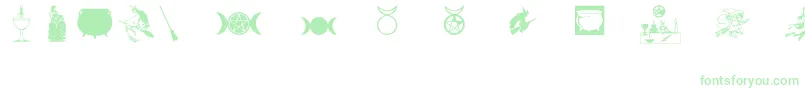 Witchybats Font – Green Fonts on White Background