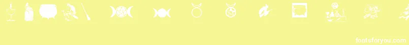 Witchybats Font – White Fonts on Yellow Background
