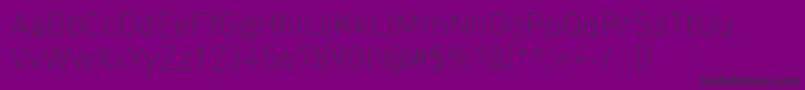Шрифт DinNextLtArabicUltralight – чёрные шрифты на фиолетовом фоне