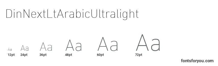 DinNextLtArabicUltralight Font Sizes