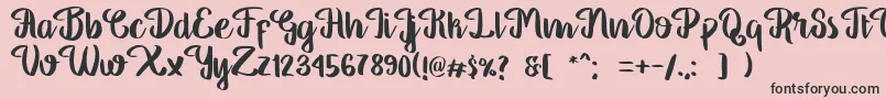 フォントGeorgiaScript – ピンクの背景に黒い文字