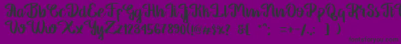 GeorgiaScript Font – Black Fonts on Purple Background