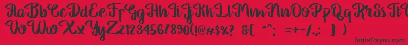 GeorgiaScript Font – Black Fonts on Red Background