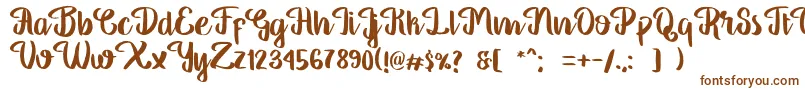 Шрифт GeorgiaScript – коричневые шрифты на белом фоне