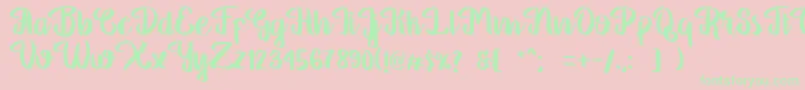 GeorgiaScript-Schriftart – Grüne Schriften auf rosa Hintergrund