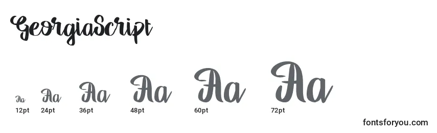 GeorgiaScript (102018) Font Sizes