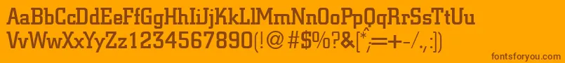 CitondbNormal Font – Brown Fonts on Orange Background