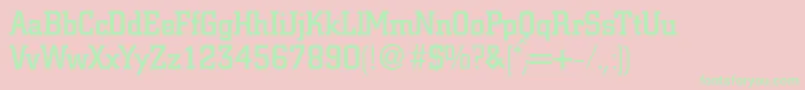 CitondbNormal Font – Green Fonts on Pink Background