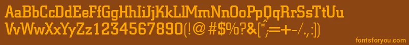 CitondbNormal Font – Orange Fonts on Brown Background