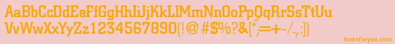 CitondbNormal Font – Orange Fonts on Pink Background