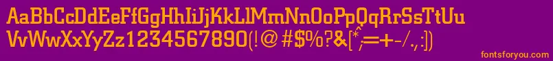 CitondbNormal Font – Orange Fonts on Purple Background