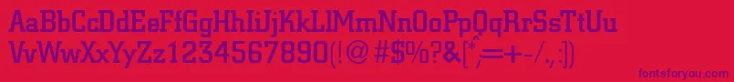 CitondbNormal Font – Purple Fonts on Red Background