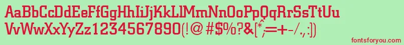 CitondbNormal Font – Red Fonts on Green Background