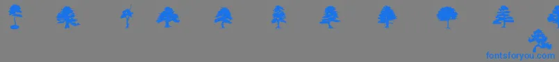 SubiktoTreeBeta Font – Blue Fonts on Gray Background