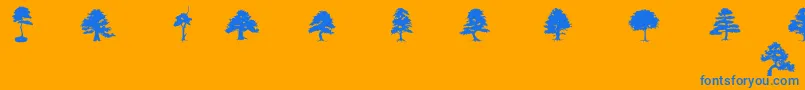 SubiktoTreeBeta Font – Blue Fonts on Orange Background