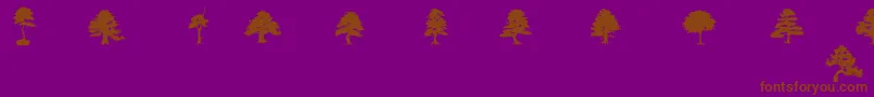 Czcionka SubiktoTreeBeta – brązowe czcionki na fioletowym tle
