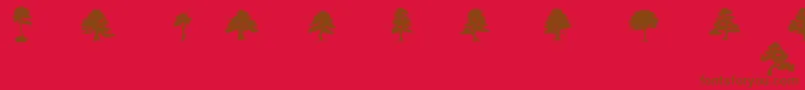 Czcionka SubiktoTreeBeta – brązowe czcionki na czerwonym tle