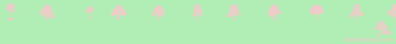 Czcionka SubiktoTreeBeta – różowe czcionki na zielonym tle