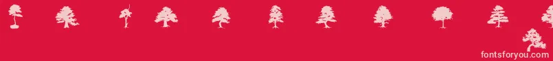 フォントSubiktoTreeBeta – 赤い背景にピンクのフォント