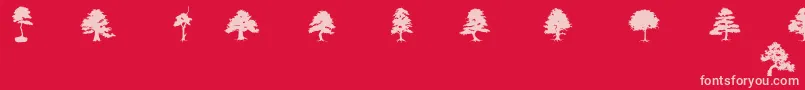 SubiktoTreeBeta Font – Pink Fonts on Red Background