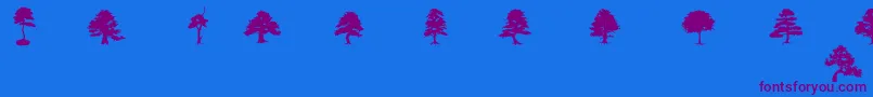 SubiktoTreeBeta-Schriftart – Violette Schriften auf blauem Hintergrund