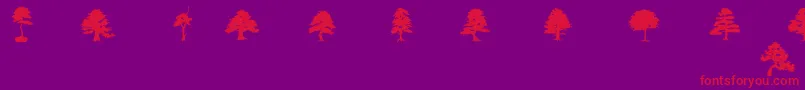 SubiktoTreeBeta Font – Red Fonts on Purple Background