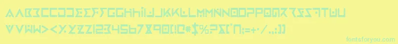 Weitere Informationen zur Ironcobrac-Schriftart Ironcobrac-Schriftart – Grüne Schriften auf gelbem Hintergrund