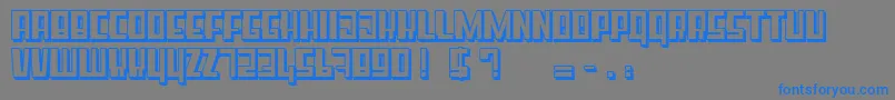 Шрифт SuperCube – синие шрифты на сером фоне