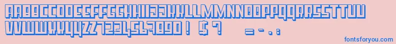 フォントSuperCube – ピンクの背景に青い文字