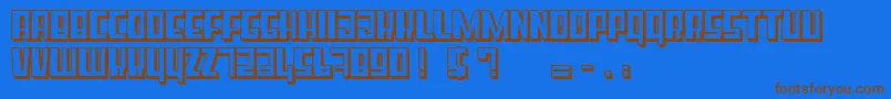 Шрифт SuperCube – коричневые шрифты на синем фоне