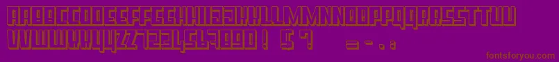 Шрифт SuperCube – коричневые шрифты на фиолетовом фоне