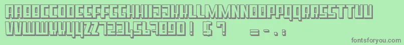 SuperCube-fontti – harmaat kirjasimet vihreällä taustalla