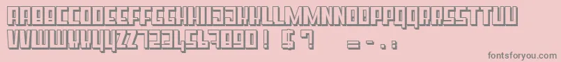 Шрифт SuperCube – серые шрифты на розовом фоне