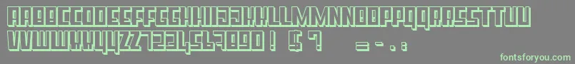 Шрифт SuperCube – зелёные шрифты на сером фоне