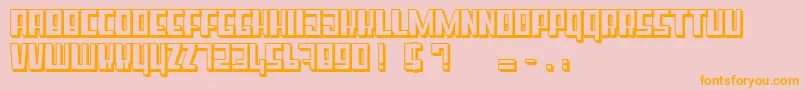 Шрифт SuperCube – оранжевые шрифты на розовом фоне