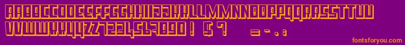 Шрифт SuperCube – оранжевые шрифты на фиолетовом фоне