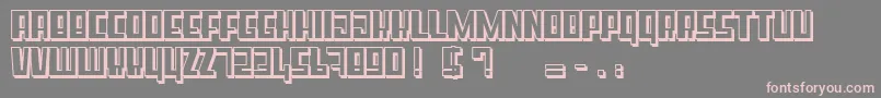 SuperCube-fontti – vaaleanpunaiset fontit harmaalla taustalla