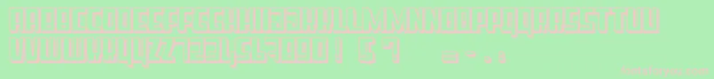 フォントSuperCube – 緑の背景にピンクのフォント