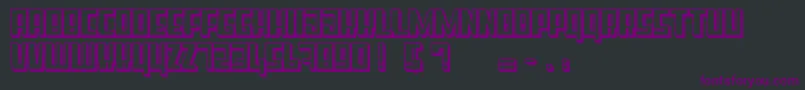 Шрифт SuperCube – фиолетовые шрифты на чёрном фоне