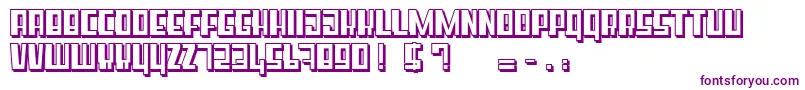 SuperCube-Schriftart – Violette Schriften auf weißem Hintergrund