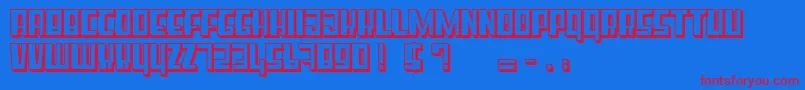 SuperCube Font – Red Fonts on Blue Background