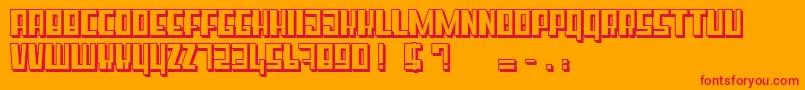 SuperCube Font – Red Fonts on Orange Background